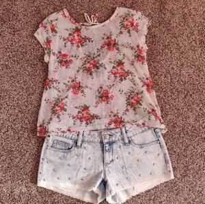Floral Crop Top Tilly's Sheer Soft